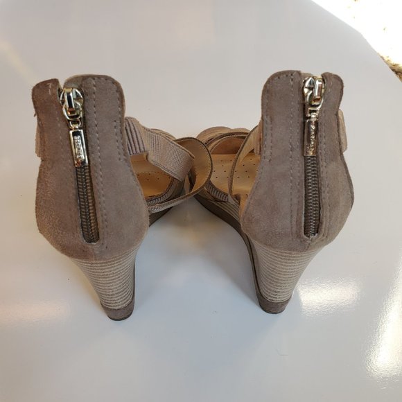 Geox Respira platform wedge sandal tan 37 - Picture 5 of 7